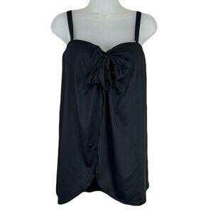 Lauren Ralph Lauren One Piece Swimsuit Sz 16W Flyaway Black Lined Modest Classic